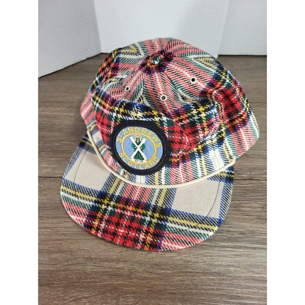 Vintage St Andrews Scotland Plaid One O One‎ Corsair Hat